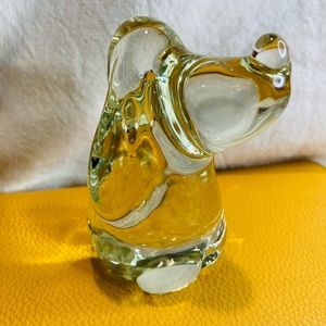 GLASS DOG FIGURINE